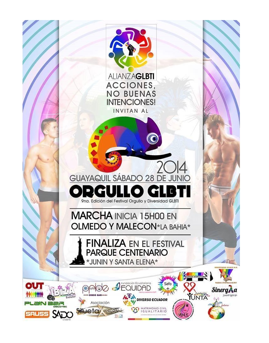 Convocatoria Orgullo Pride Guayaquil, Ecuador - Marcha del Orgullo y Diversidad Sexual 2014