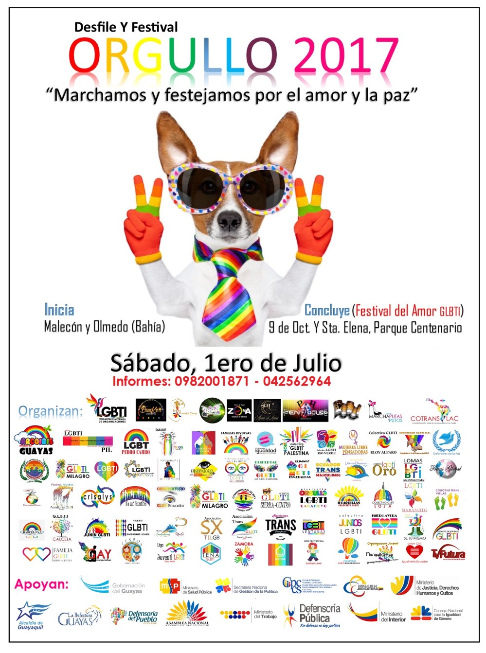 Desfile del Orgullo y Diversidad Sexual 2017 - Orgullo Guayaquil - Gay pride Ecuador