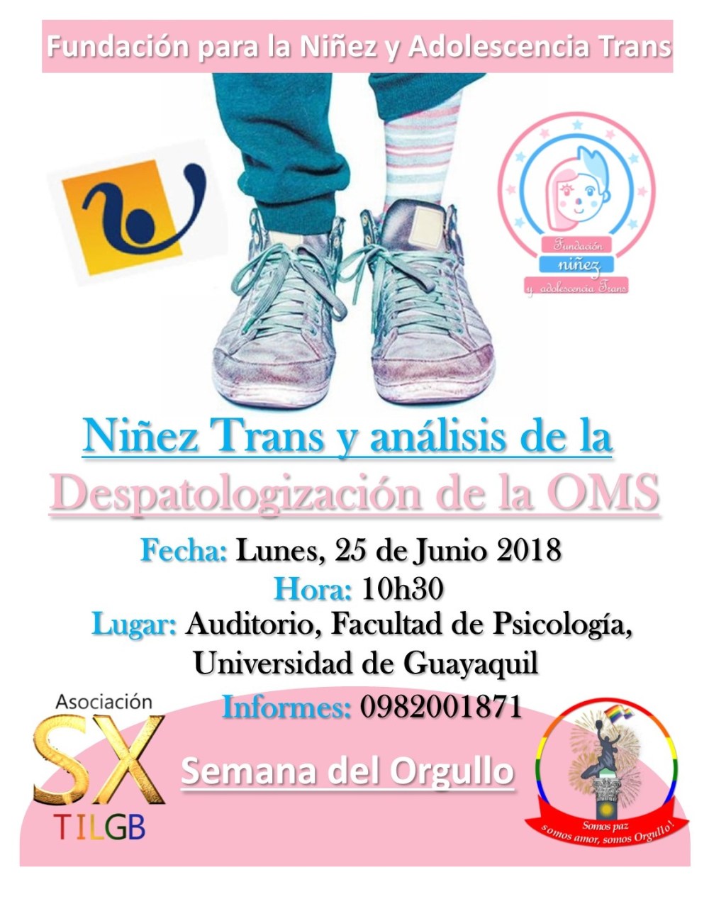Niñez trans y las implicaciones psciológicas - Fundación para la niñez y adolescencia trans - Asociación Silueta X - Semana del Orgullo Guayaquil 2018
