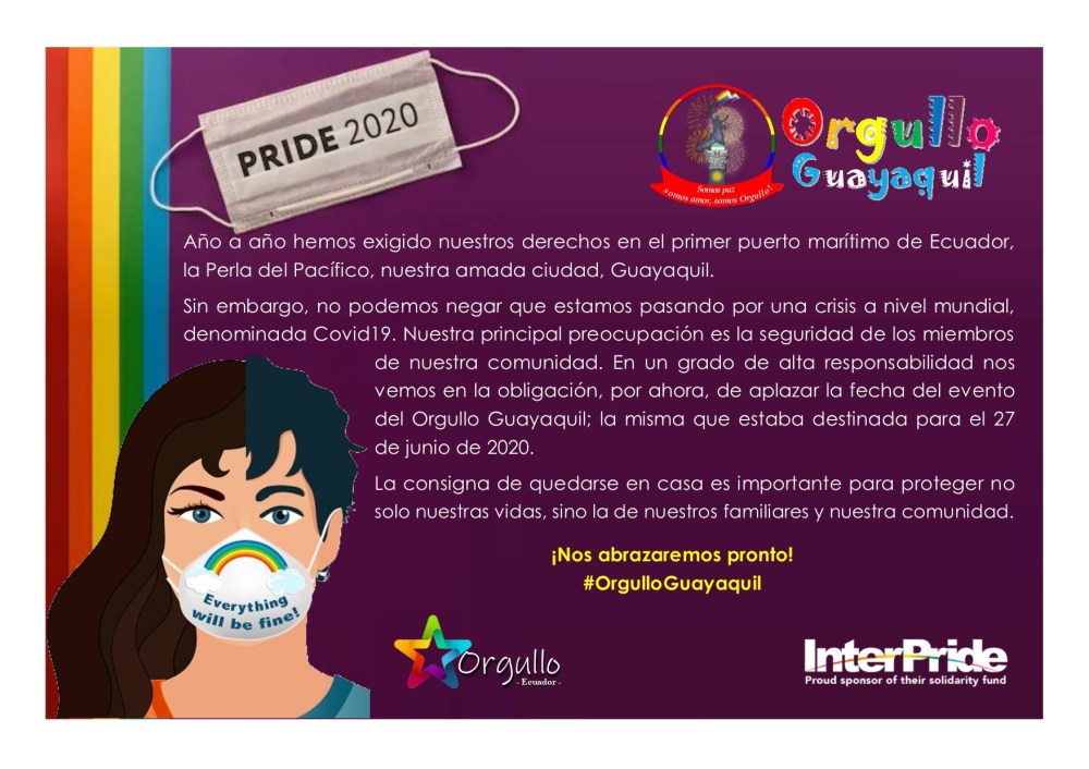 Suspensión del Orgullo Guayaquil 2020